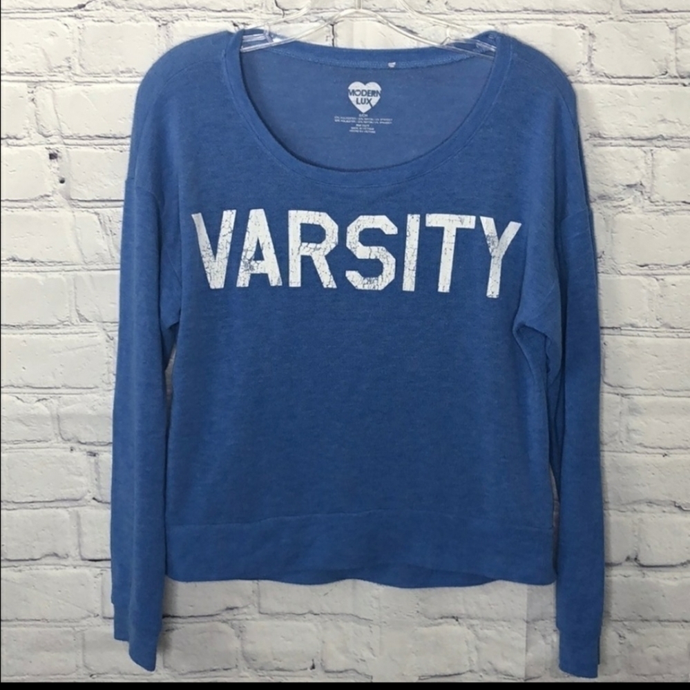 Modern Lux Royal Blue Varsity Sweatshirt